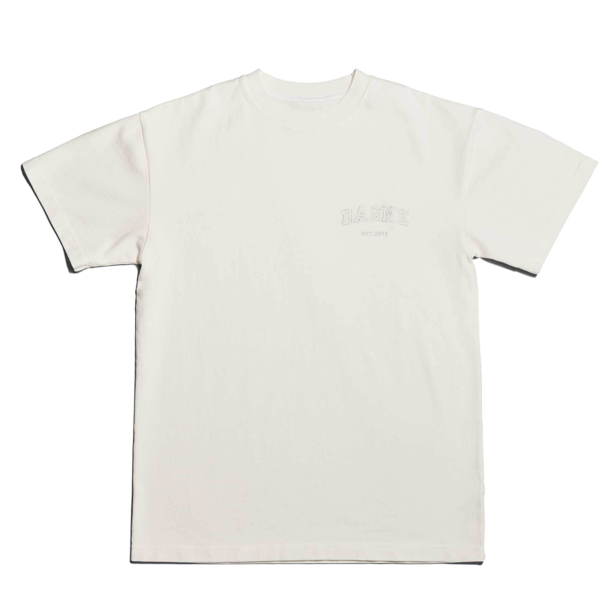 Varsity Logo T-shirt in Moonbeam, Small