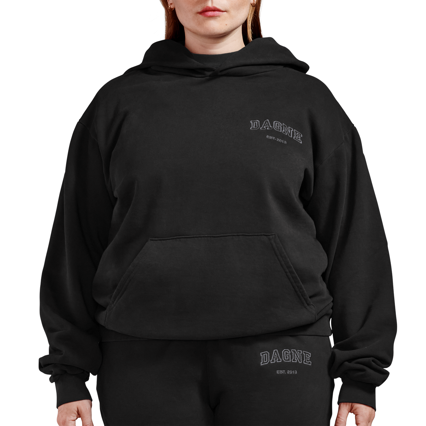 Varsity Logo Hoodie in Onyx, 2X