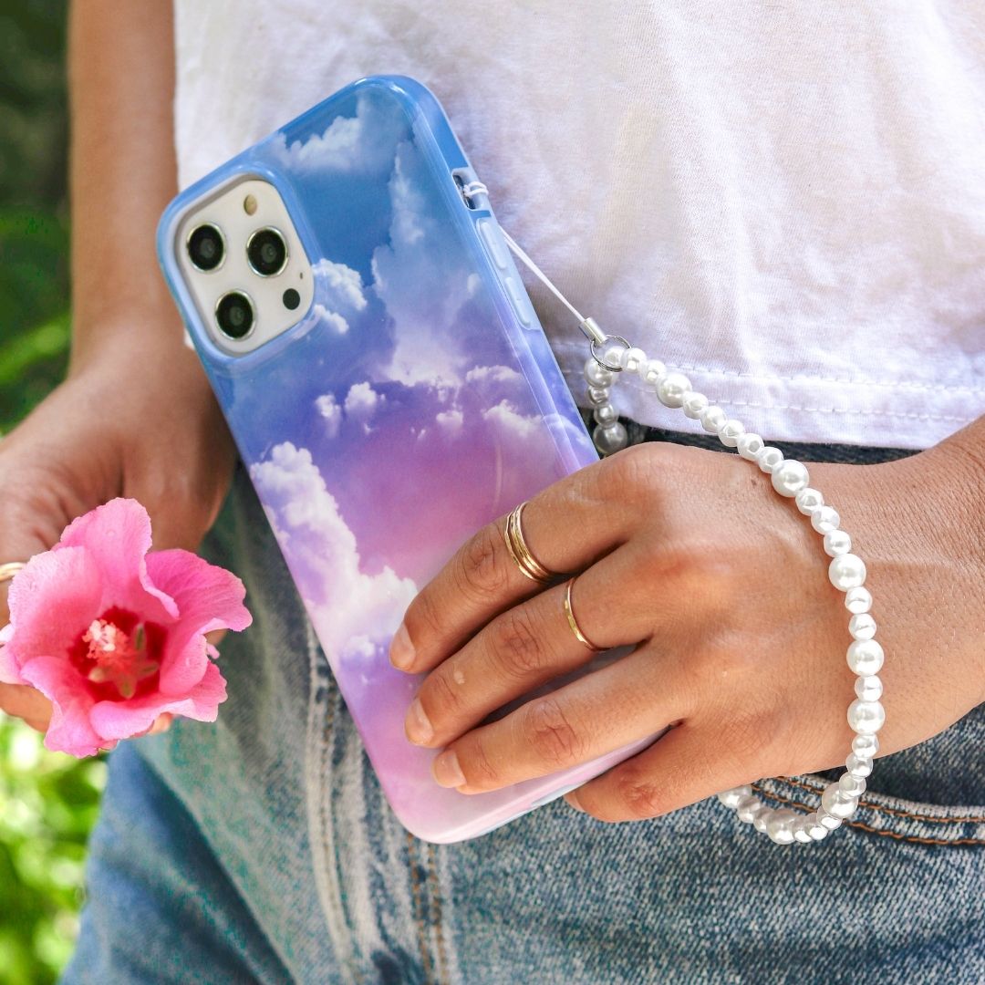 White Pearl Phone Charm