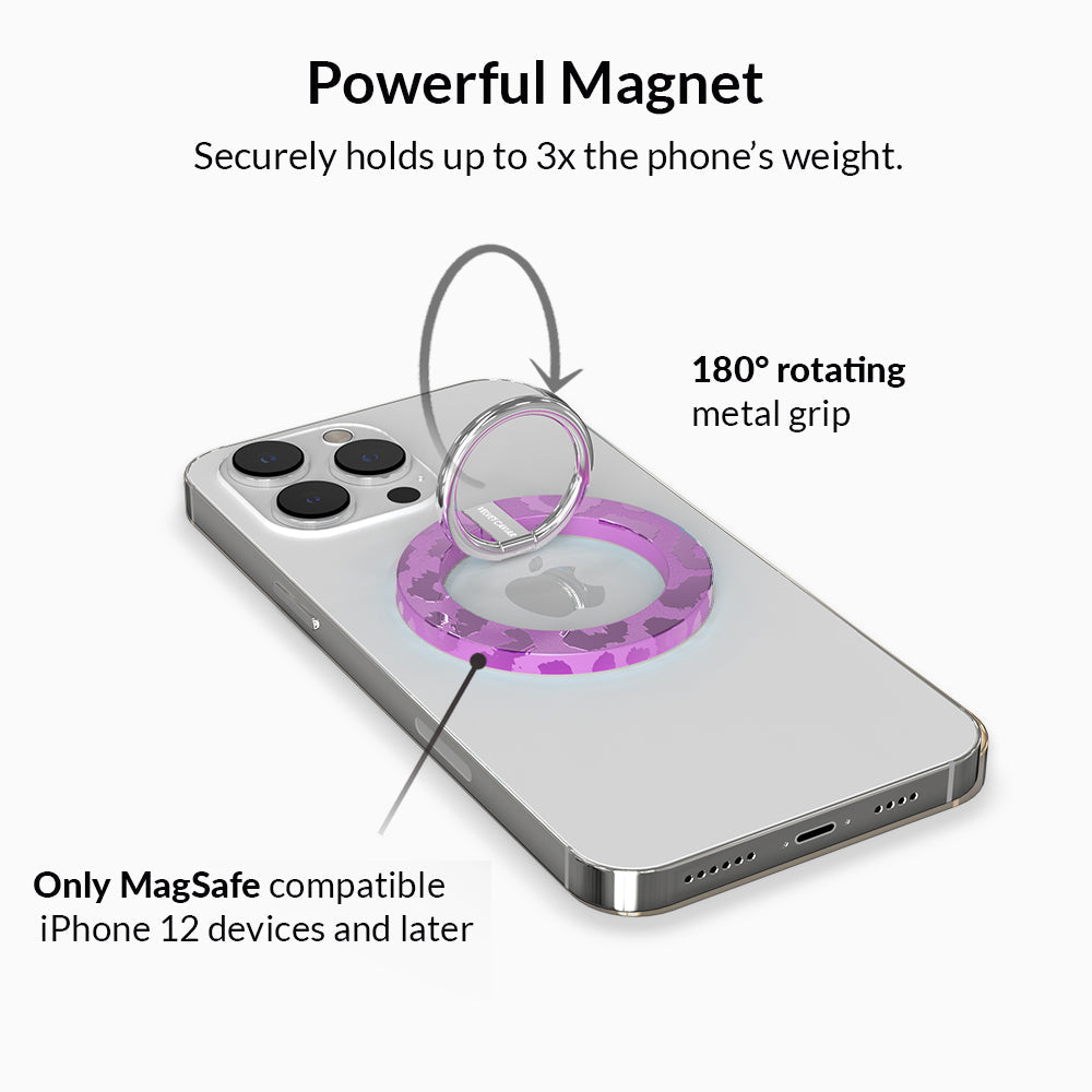 Amethyst Leopard MagSafe Grip Ring