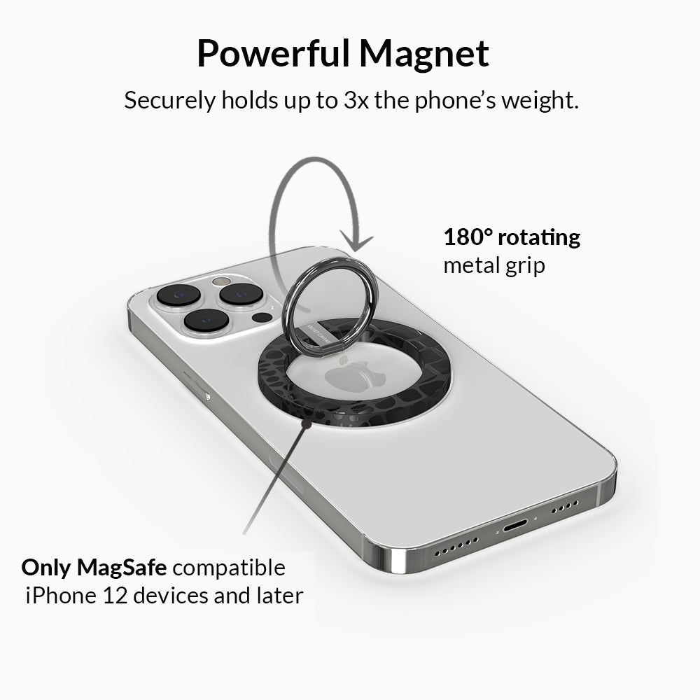 Black Croc MagSafe Grip Ring