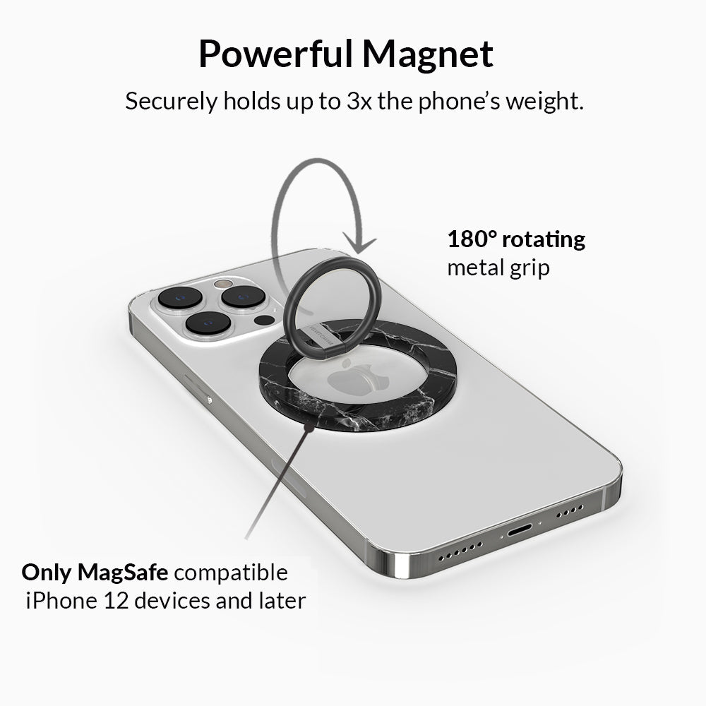 Black Marble MagSafe Grip Ring