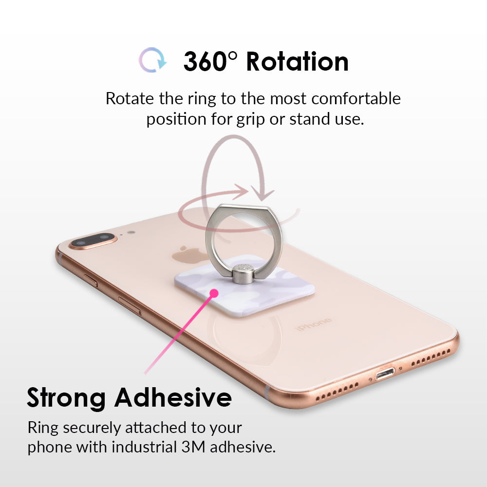 White Clouds Camo Phone Ring