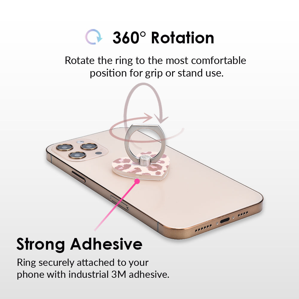 Blush Leopard Phone Ring