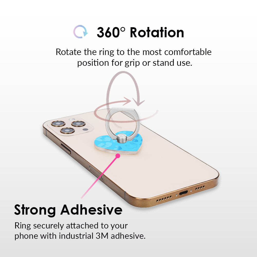 Aqua Blue Leopard Phone Ring