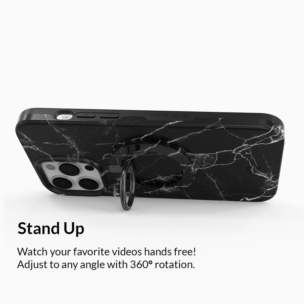 Black Marble MagSafe Grip Ring