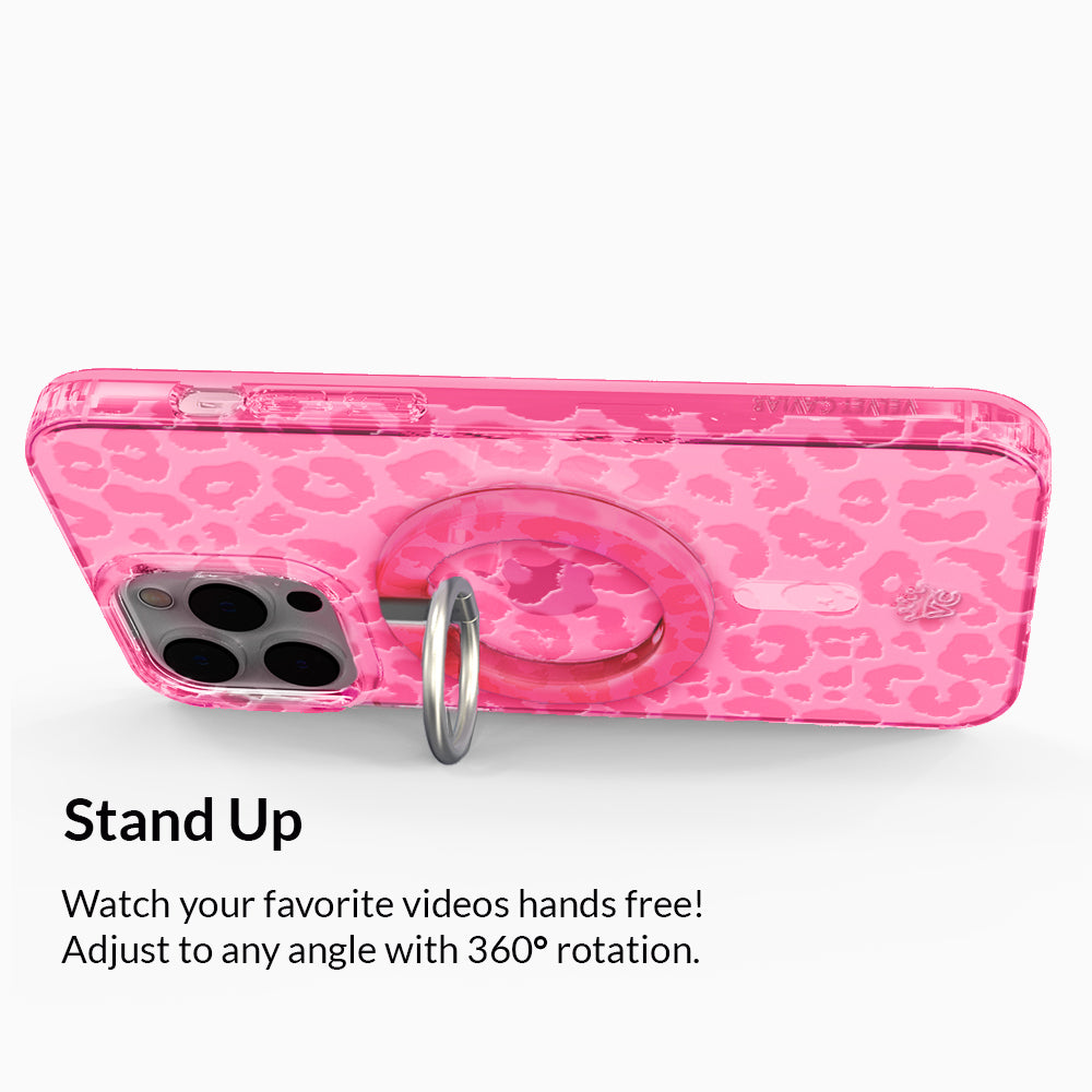 Candy Pink Leopard MagSafe Grip Ring
