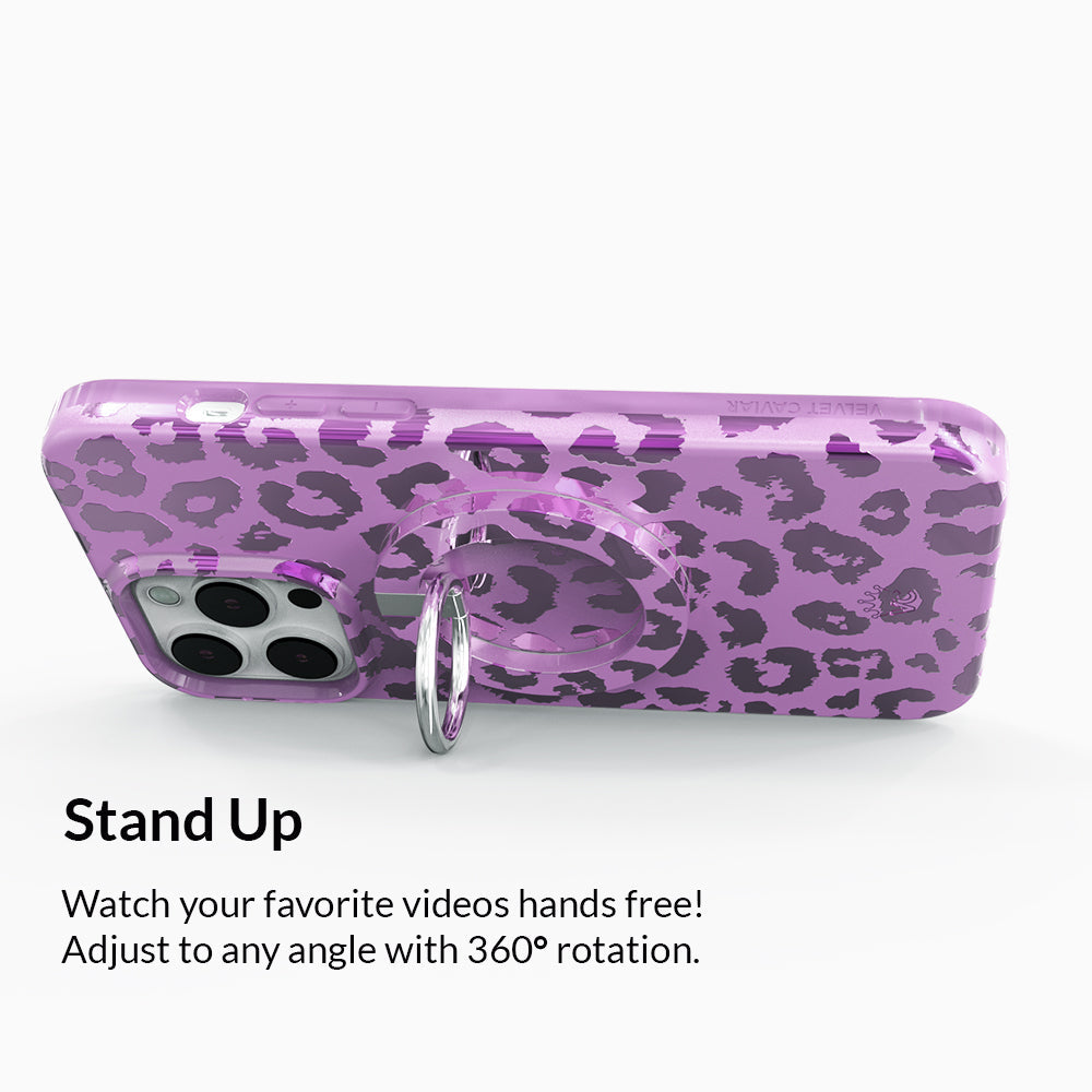 Amethyst Leopard MagSafe Grip Ring