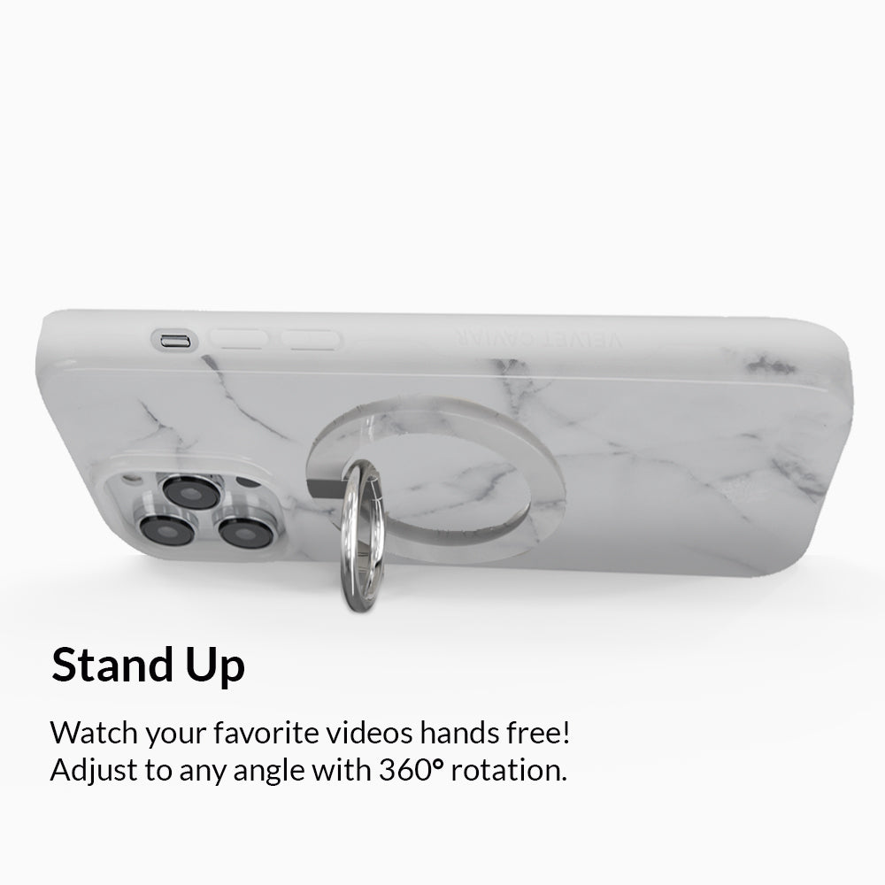 White Marble MagSafe Grip Ring