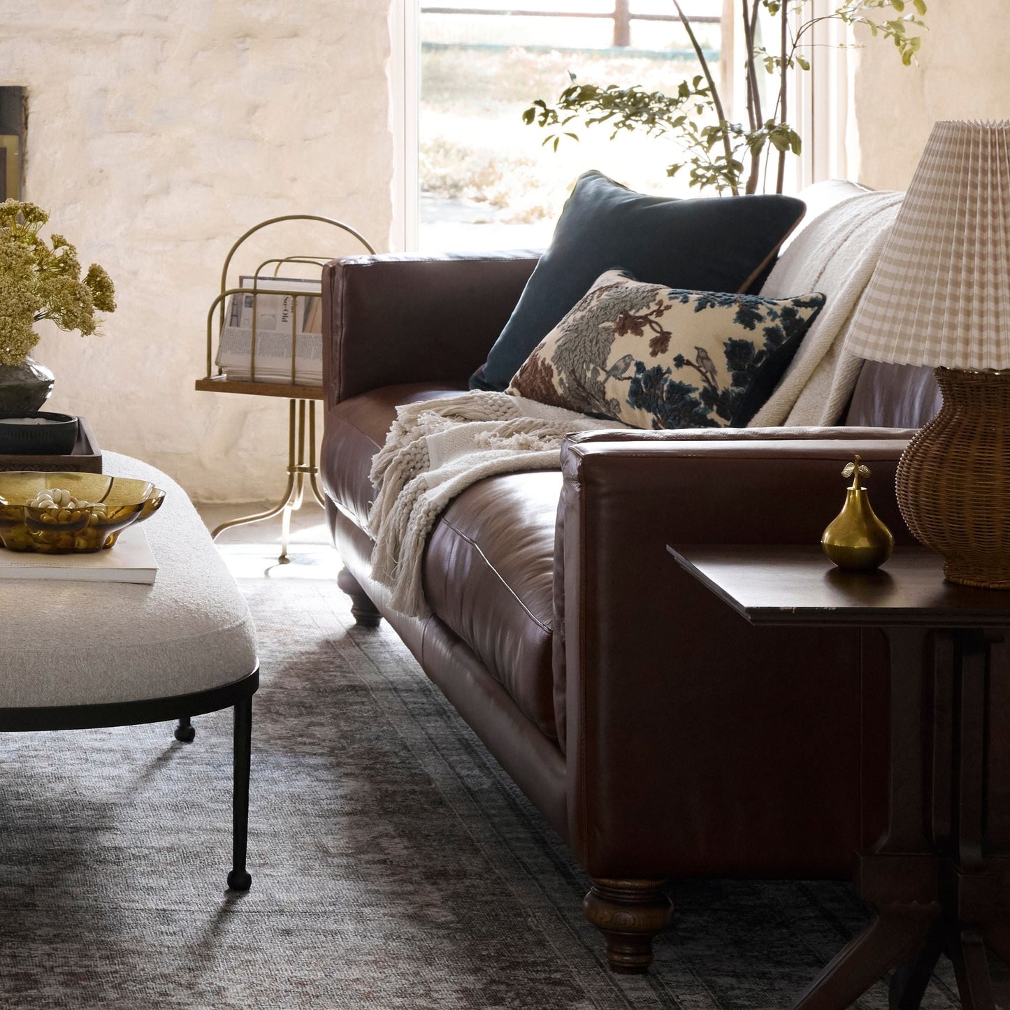 Andrews Leather Sofa