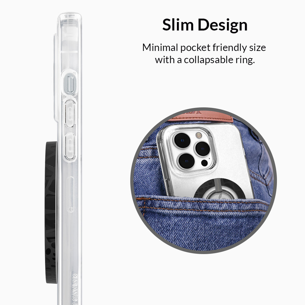 Black Croc MagSafe Grip Ring