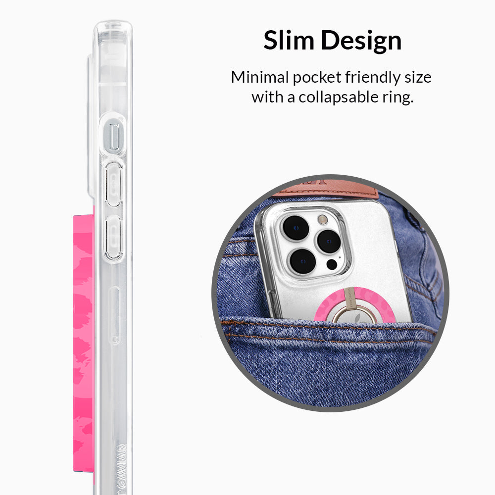 Candy Pink Leopard MagSafe Grip Ring