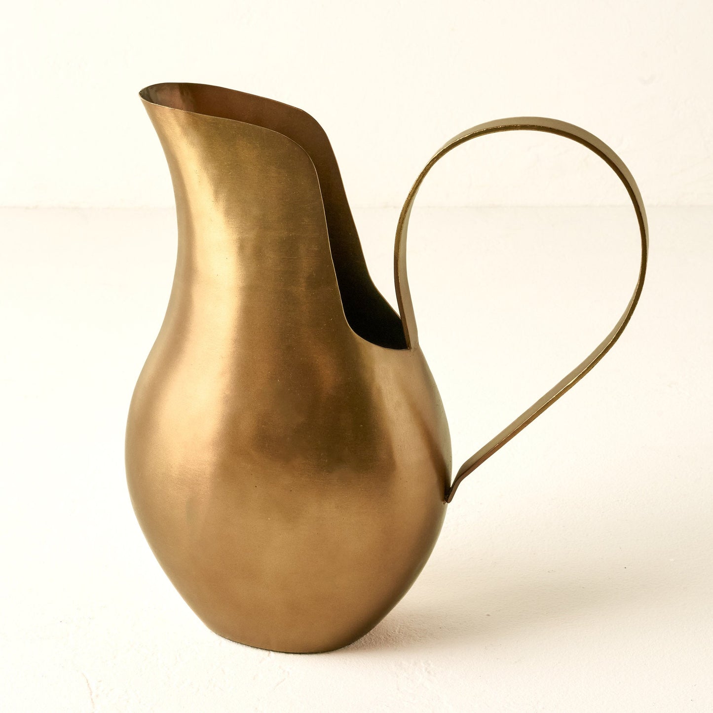 Antique Brass Pitcher Vase