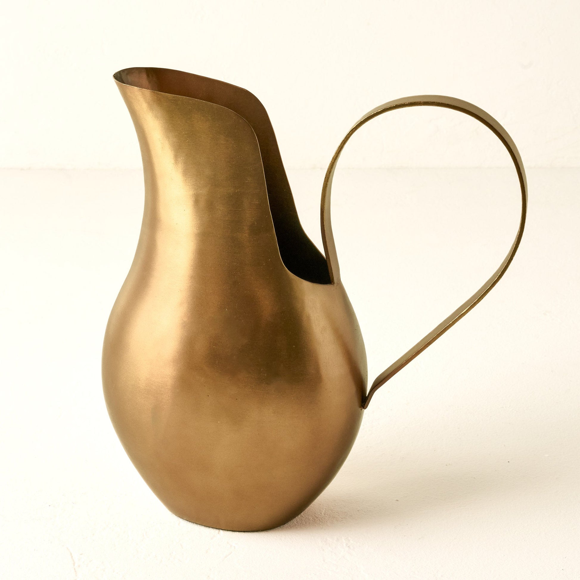 Antique Brass Pitcher Vase