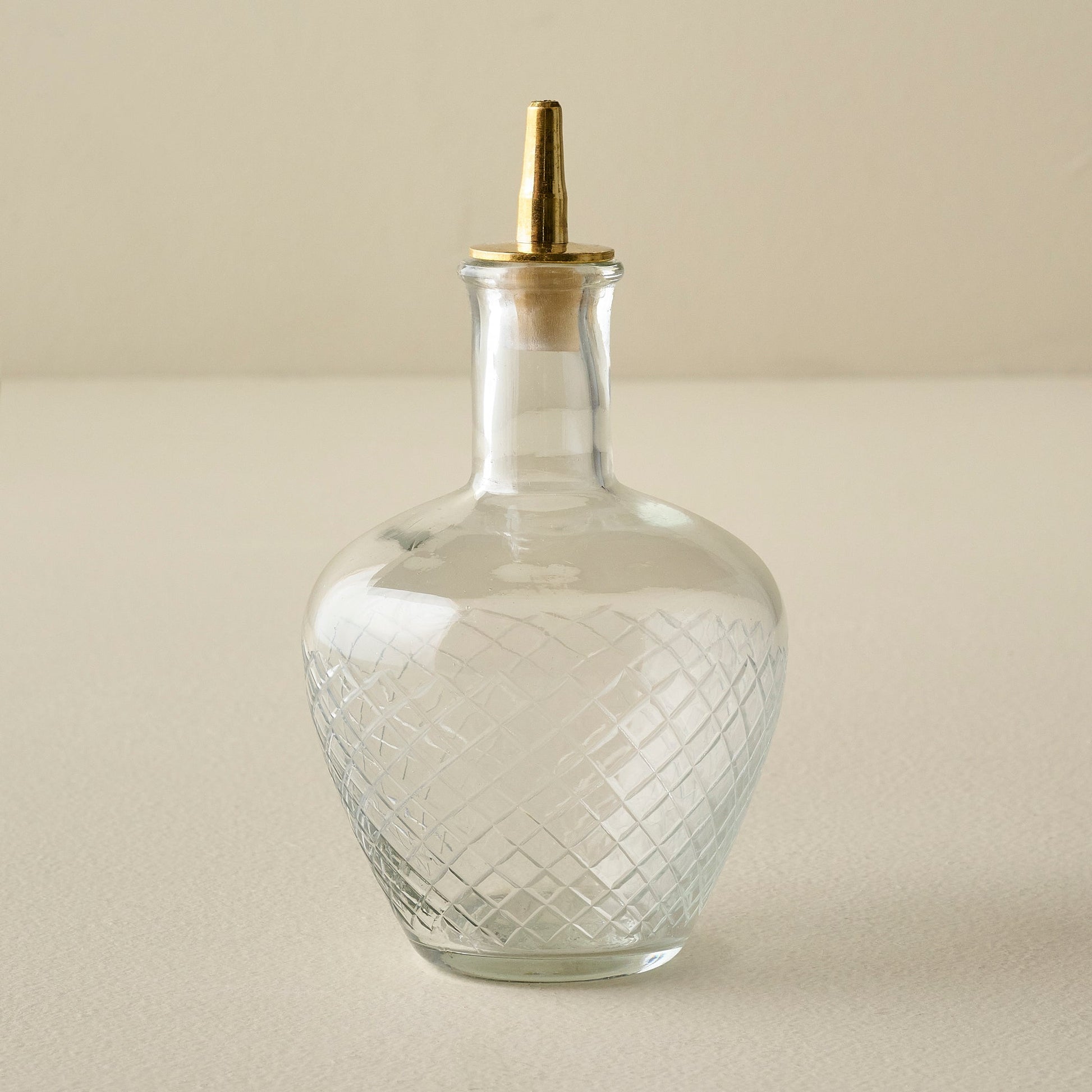 Vintage-Inspired Etched Glass Bottle