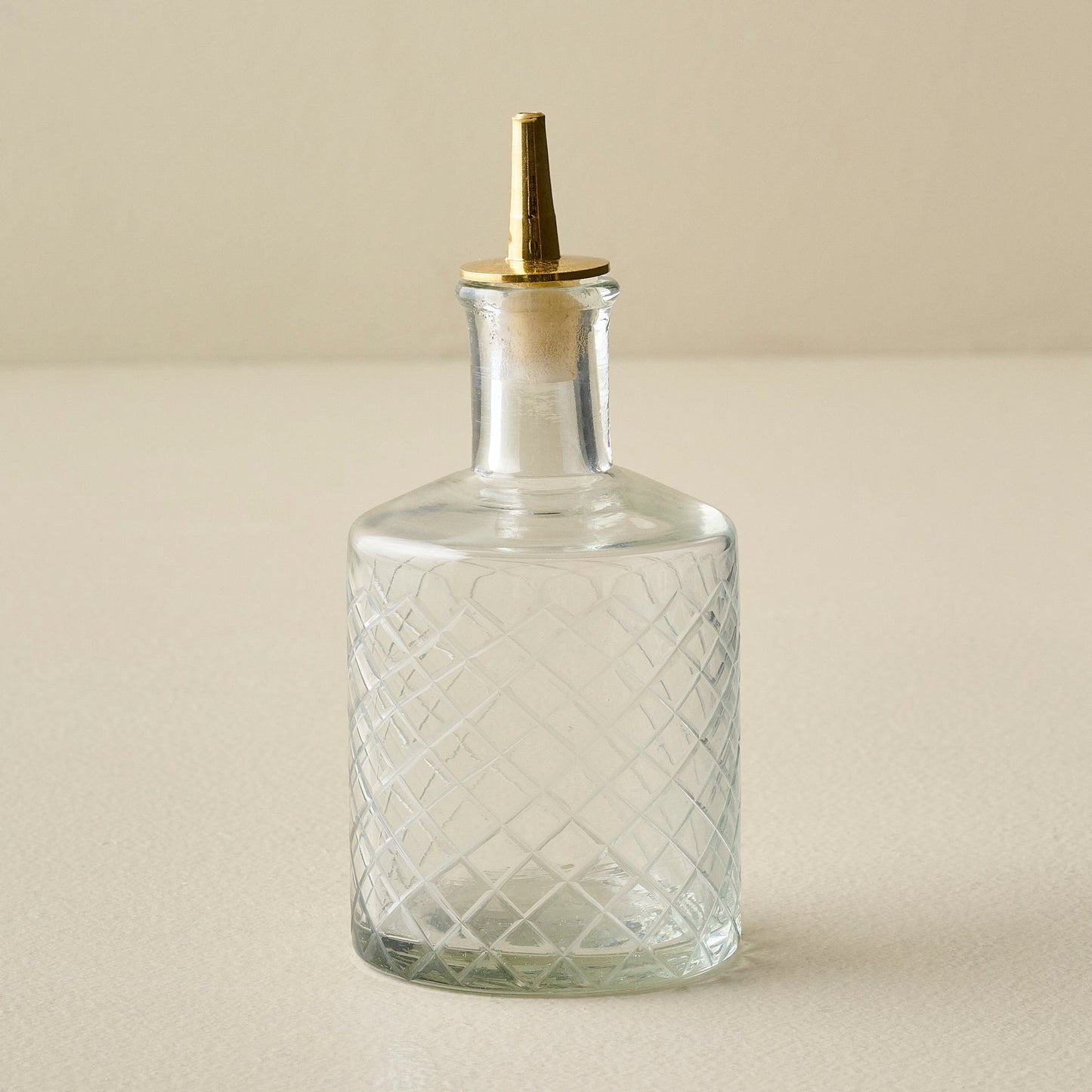 Vintage-Inspired Etched Glass Bottle