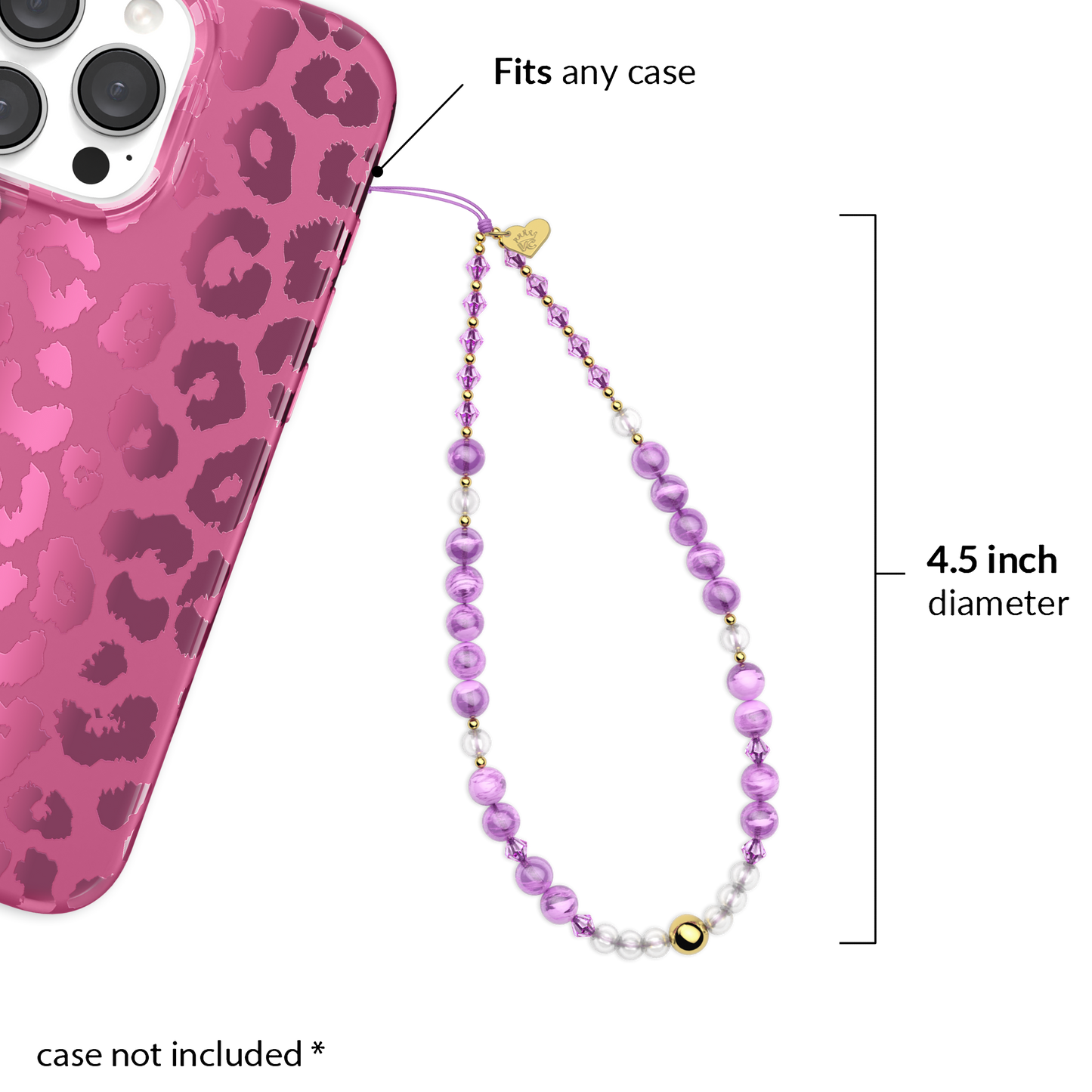 Amethyst Gemstone Phone Charm