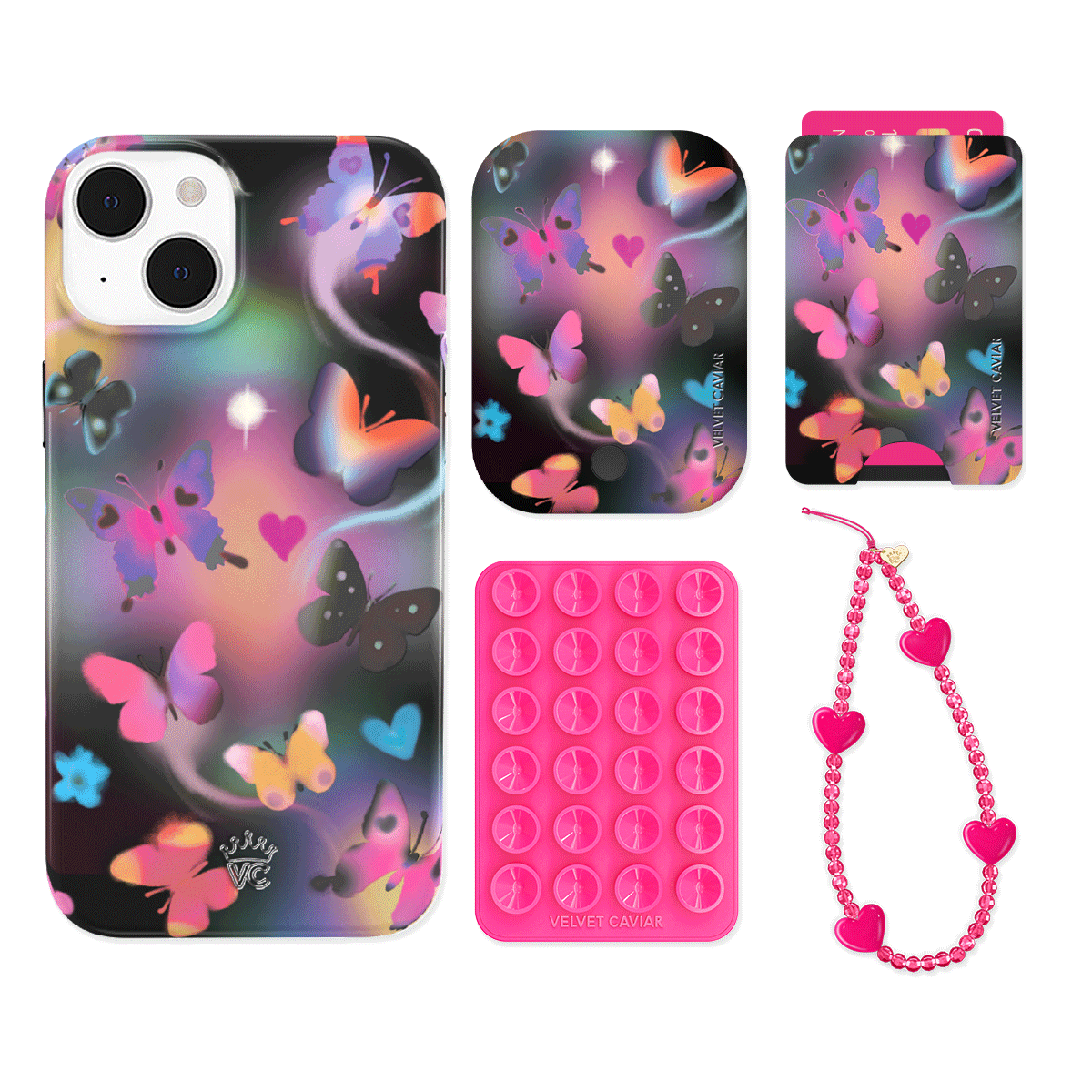 Aurora Butterfly iPhone Bundle Set - Wallet