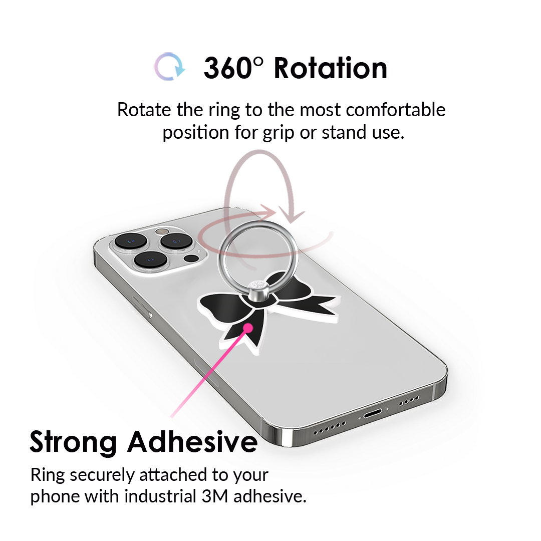 Black Bow Phone Ring