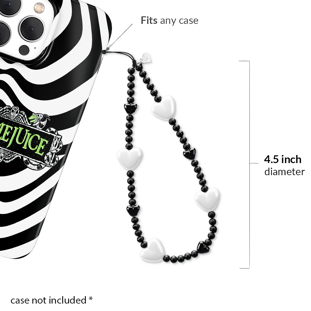 Black & White Heart Charm