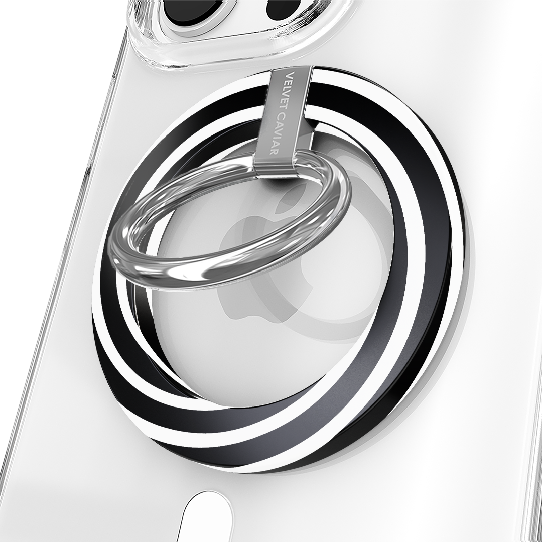 Black & White Swirls MagSafe Grip Ring