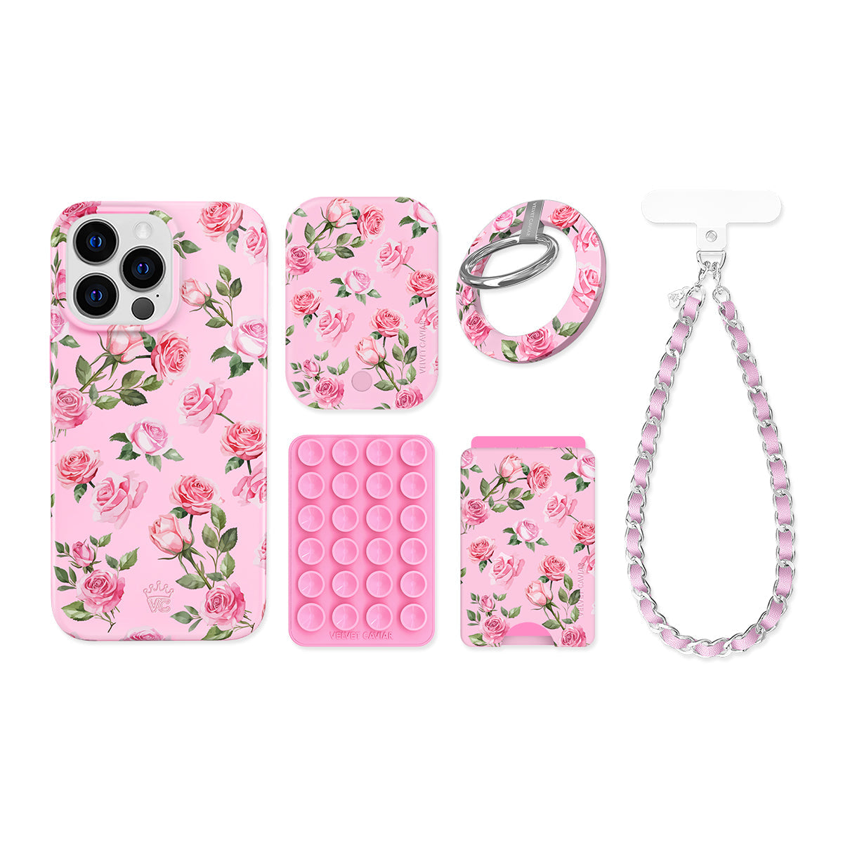 Baby Pink Roses iPhone Bundle Set