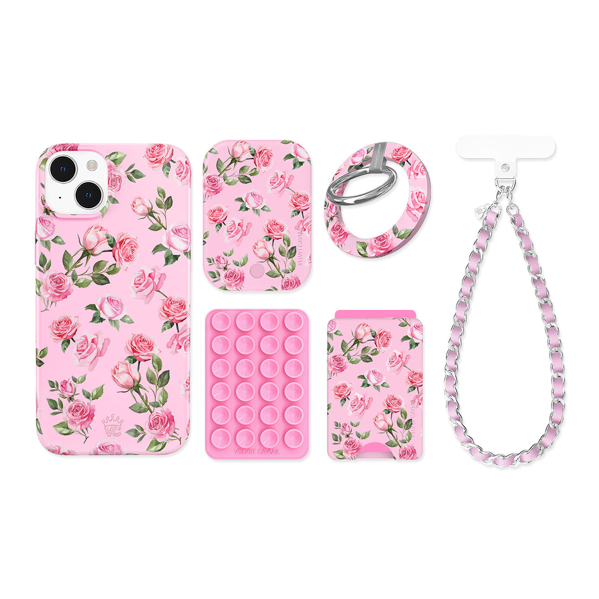 Baby Pink Roses iPhone Bundle Set