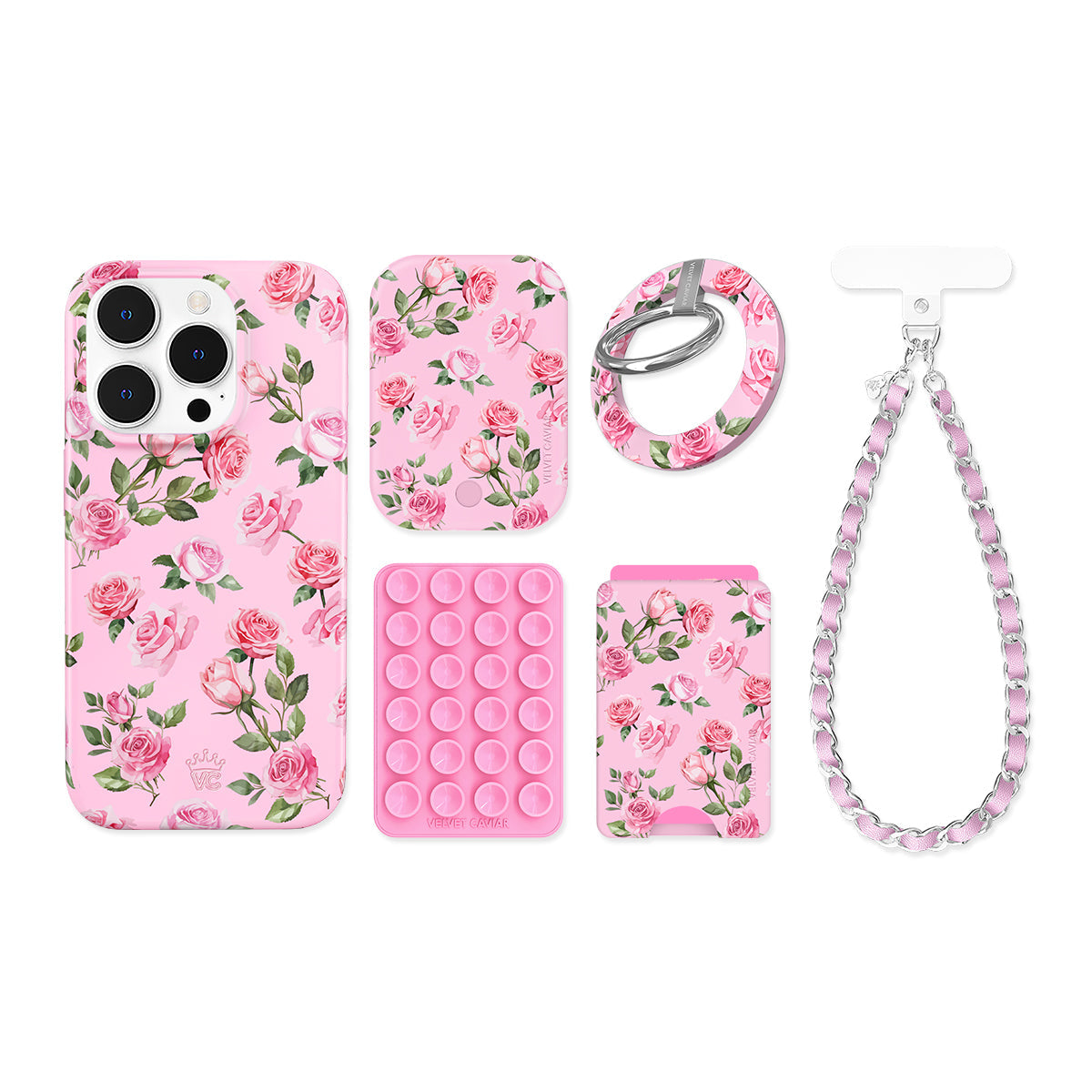 Baby Pink Roses iPhone Bundle Set