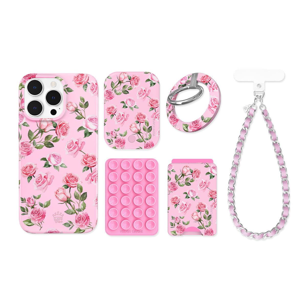 Baby Pink Roses iPhone Bundle Set