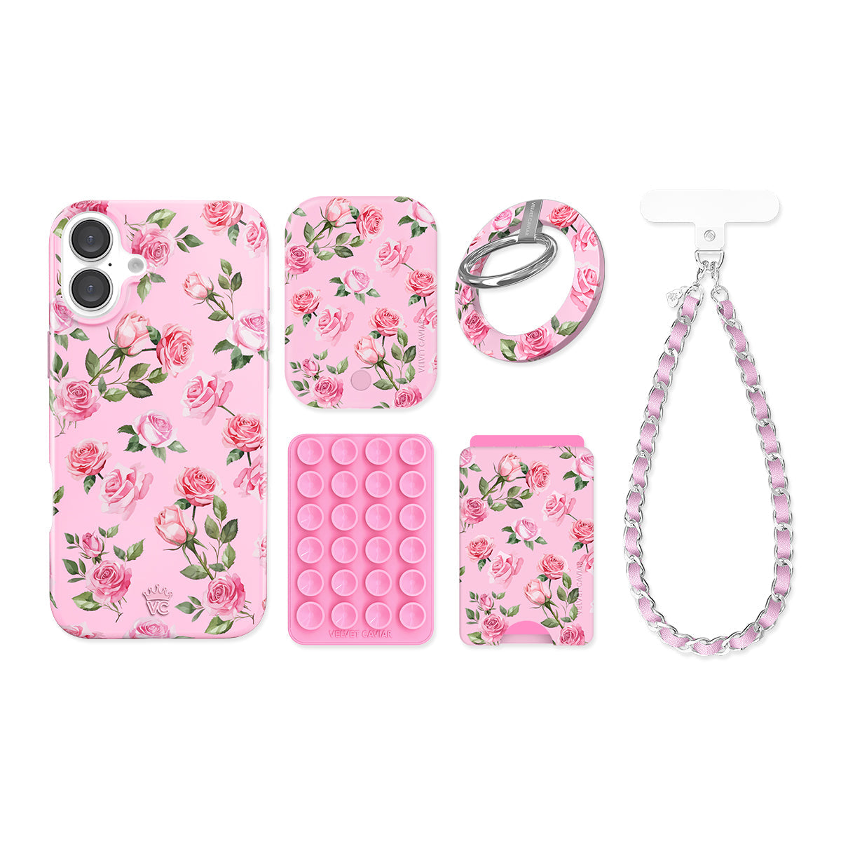 Baby Pink Roses iPhone Bundle Set