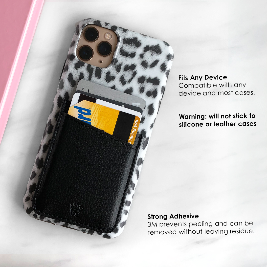 Black Leather Phone Wallet