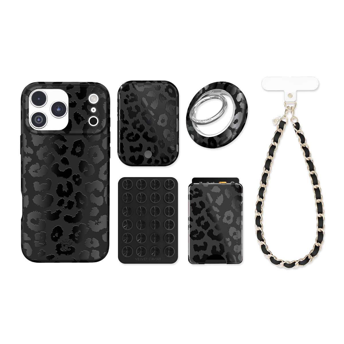 Black Leopard iPhone Bundle Set