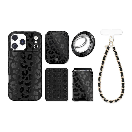 Black Leopard iPhone Bundle Set