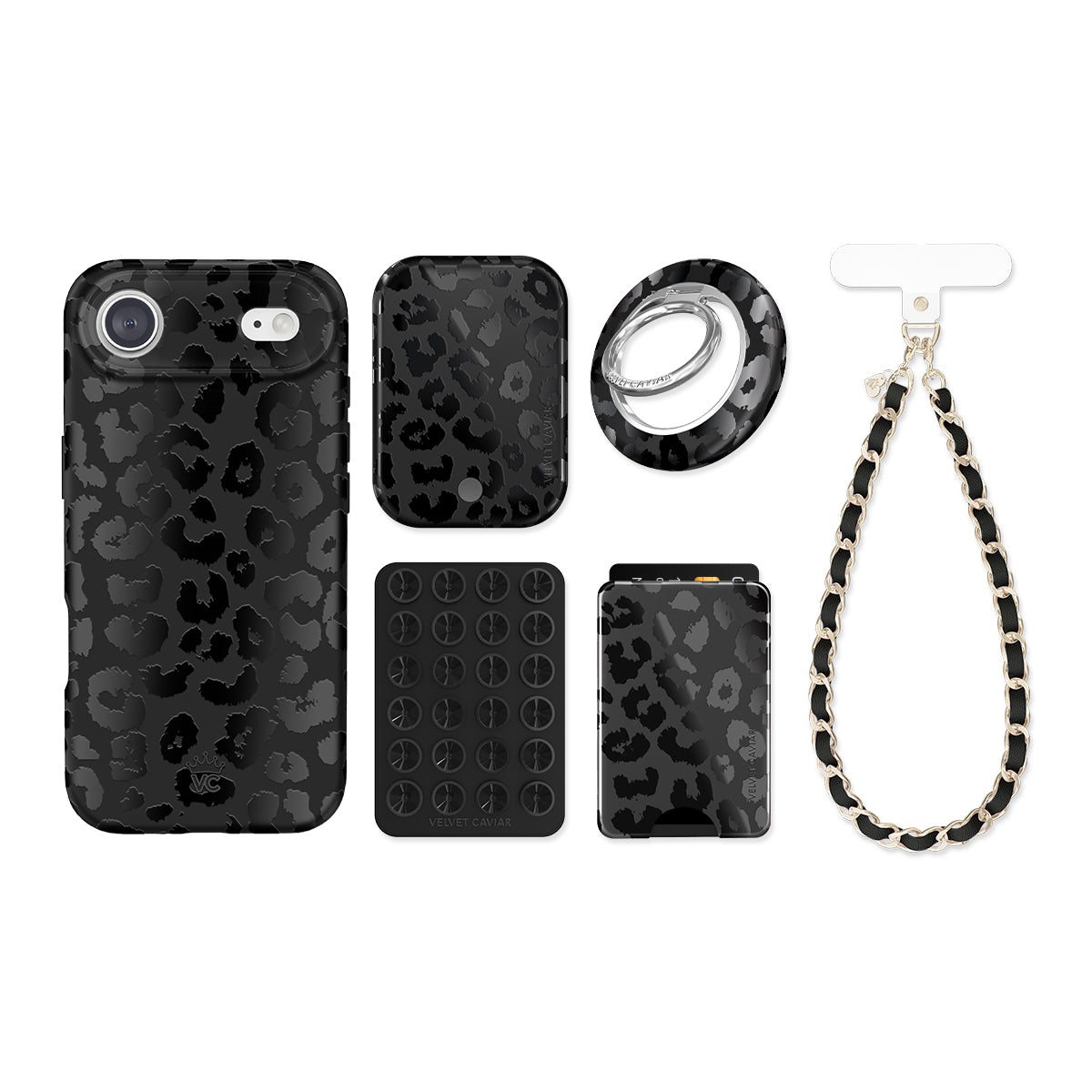 Black Leopard iPhone Bundle Set