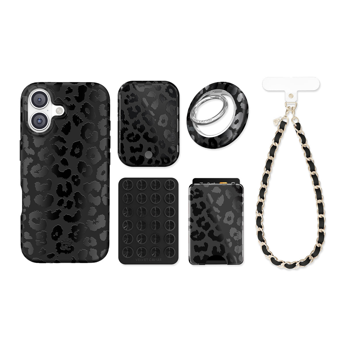 Black Leopard iPhone Bundle Set