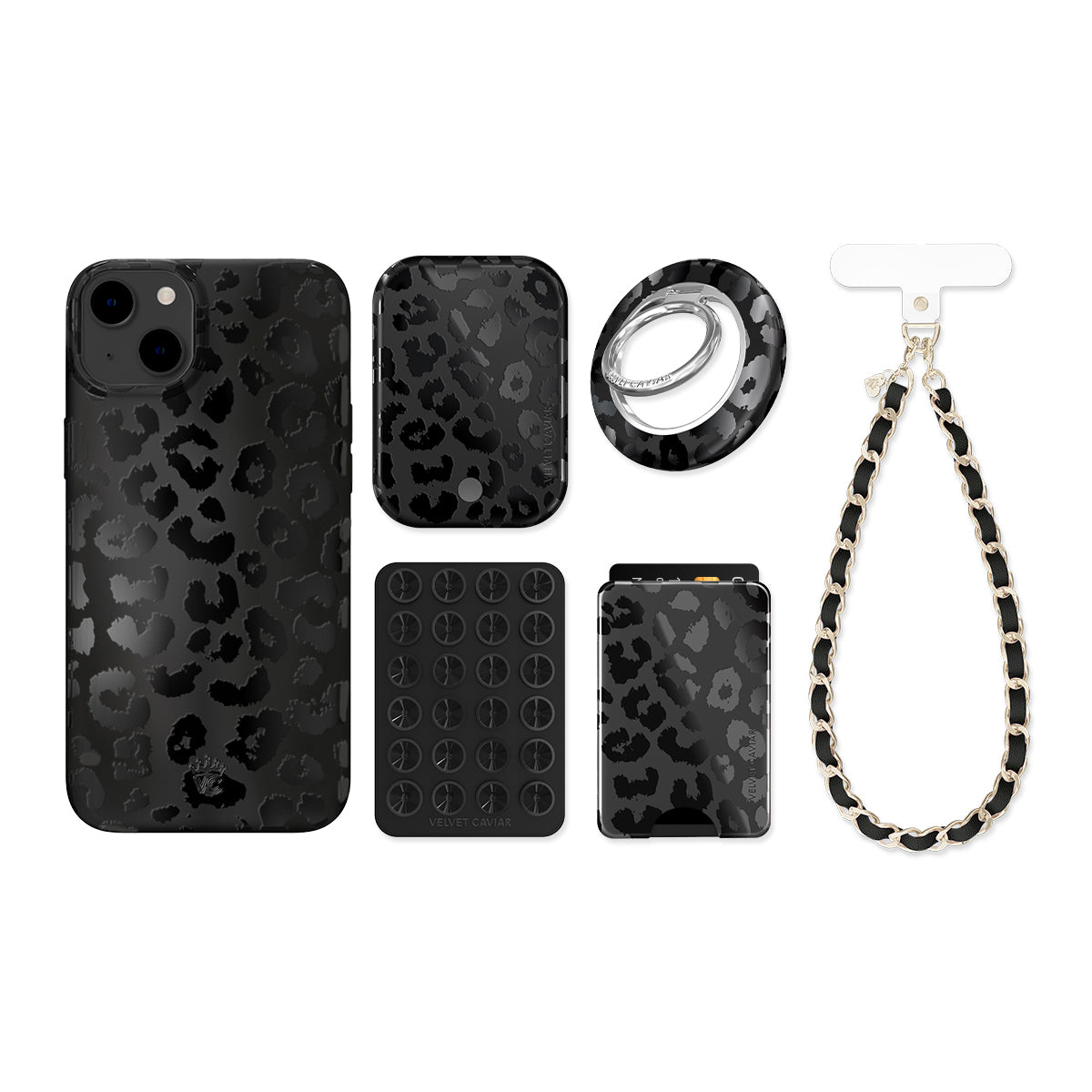 Black Leopard iPhone Bundle Set