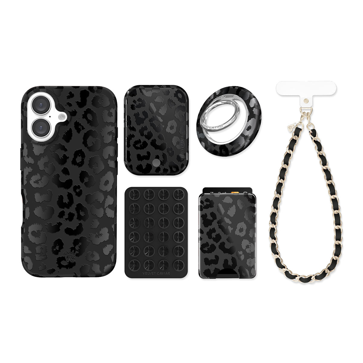Black Leopard iPhone Bundle Set