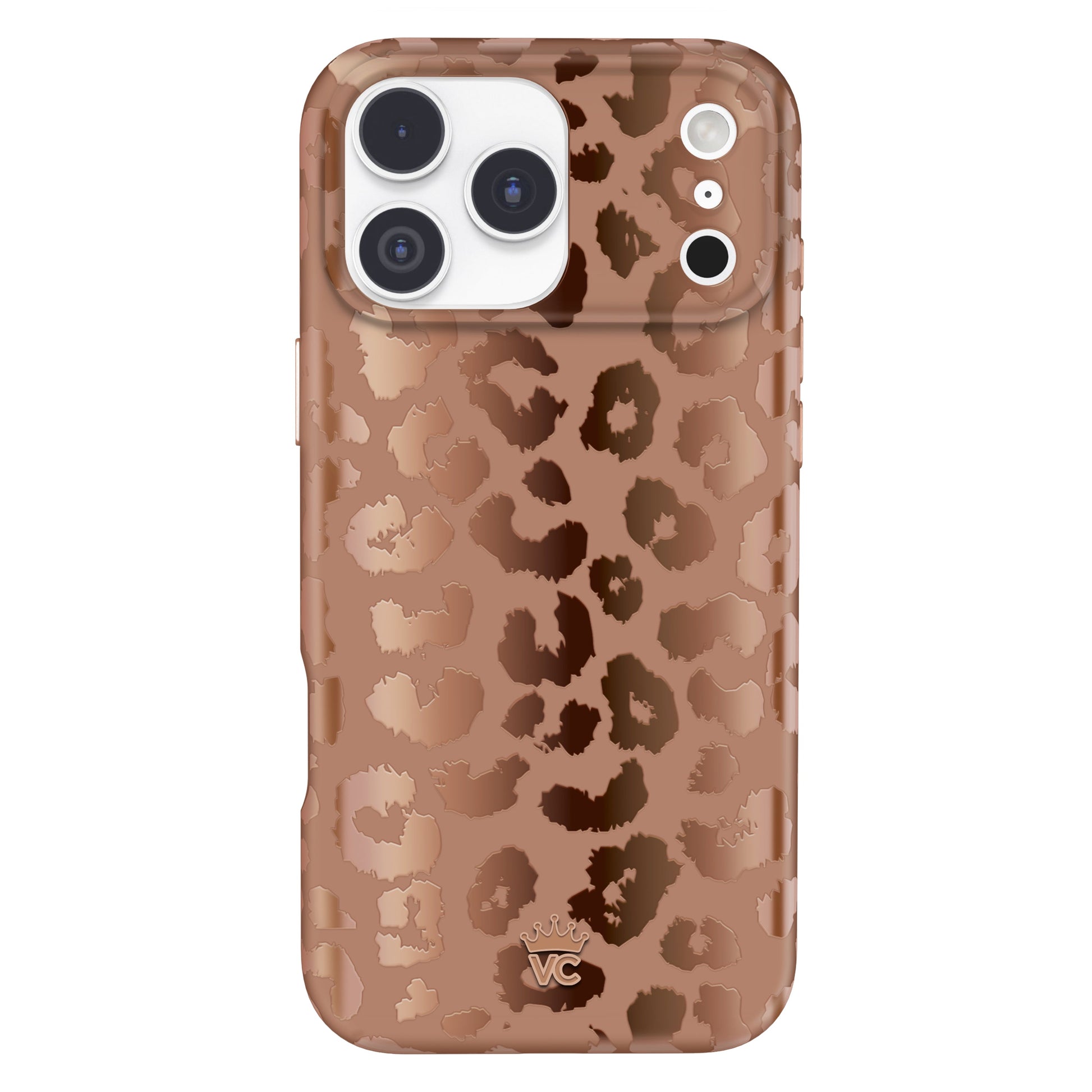 Bronze Chrome Leopard iPhone Case