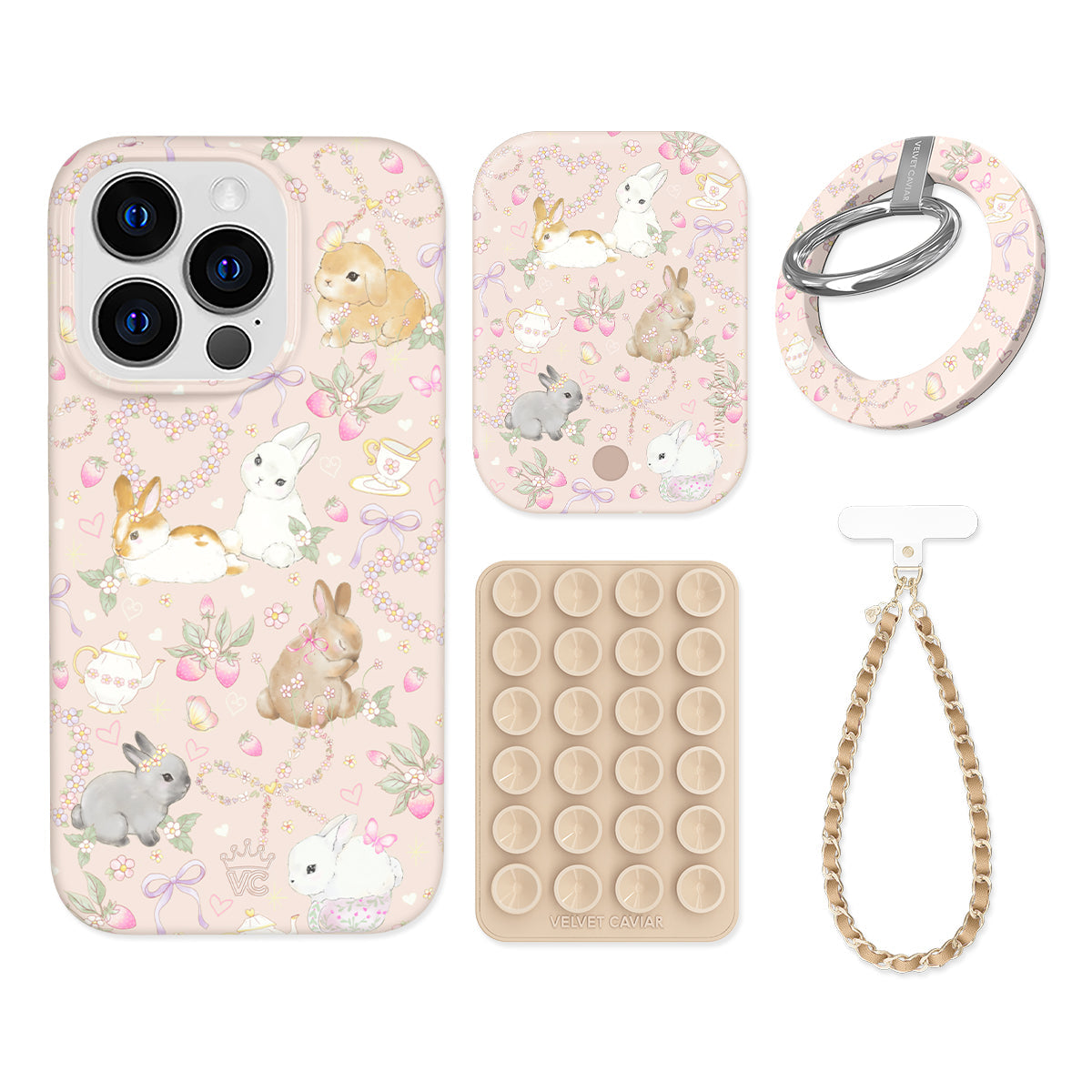 Bunnies & Bows iPhone Bundle Set - Grip