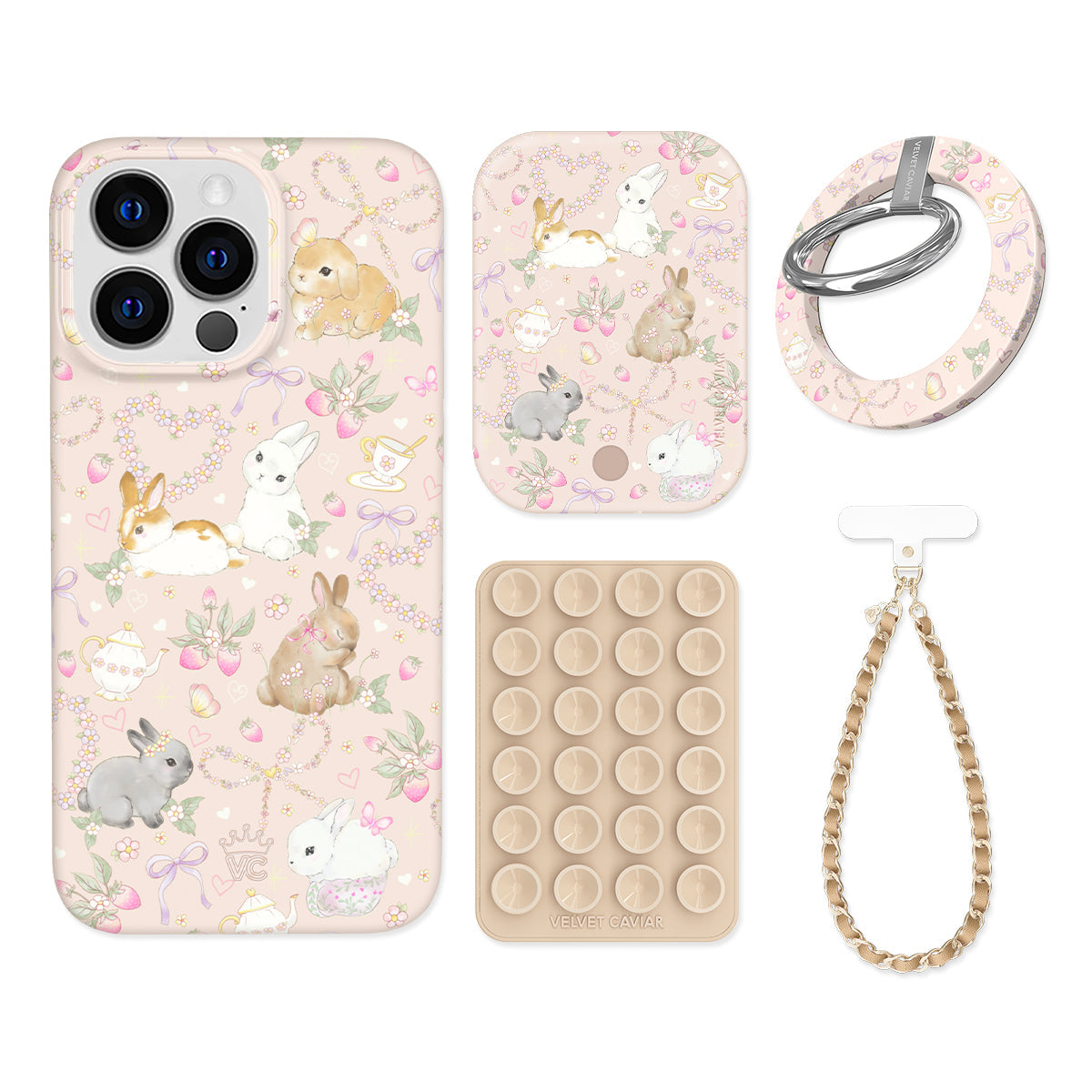 Bunnies & Bows iPhone Bundle Set - Grip