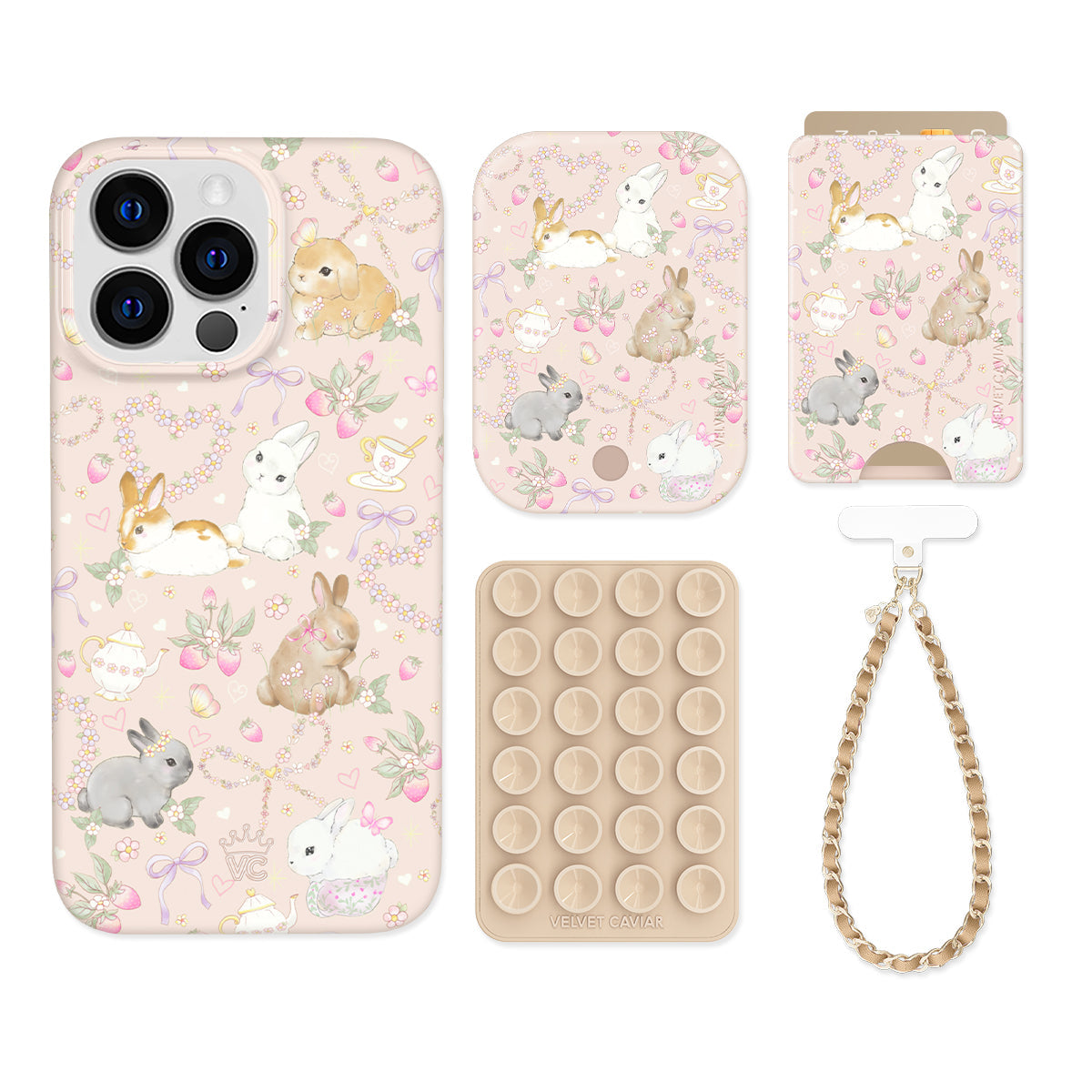 Bunnies & Bows iPhone Bundle Set - Wallet