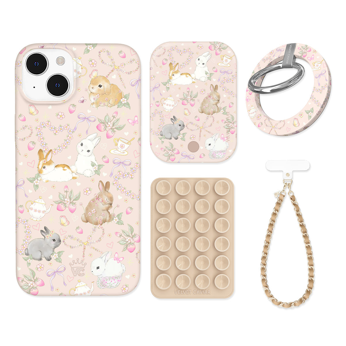 Bunnies & Bows iPhone Bundle Set - Grip