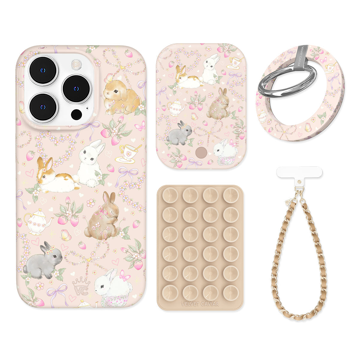 Bunnies & Bows iPhone Bundle Set - Grip