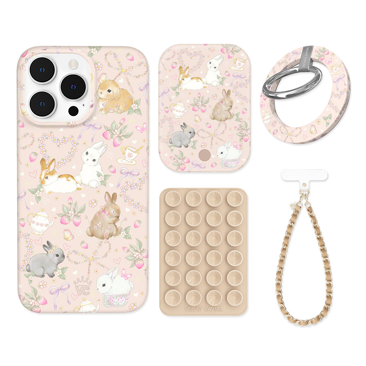 Bunnies & Bows iPhone Bundle Set - Grip