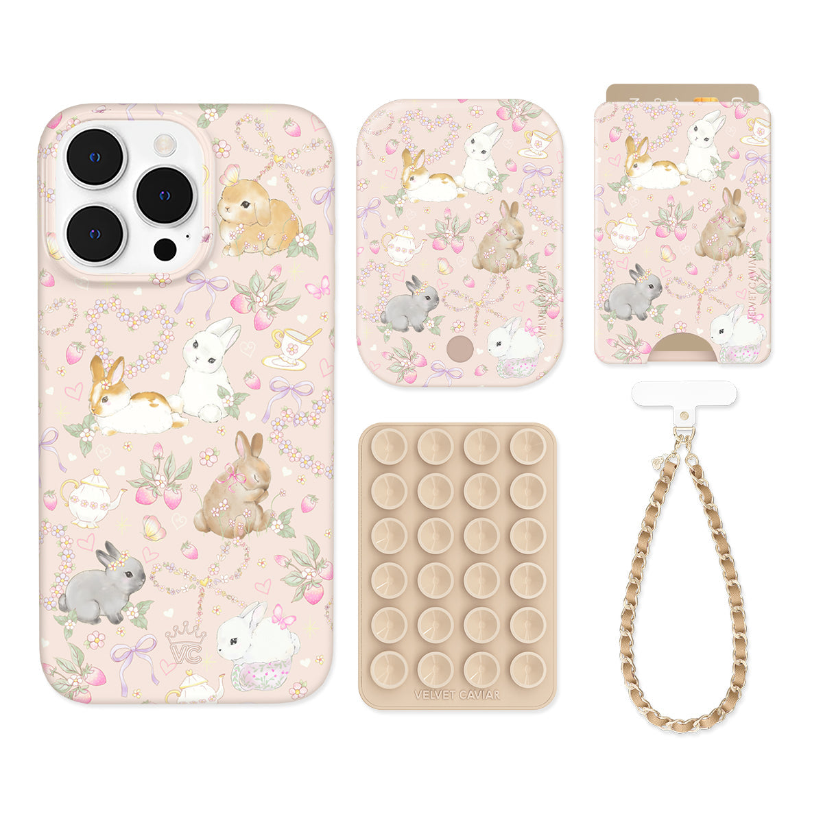 Bunnies & Bows iPhone Bundle Set - Wallet