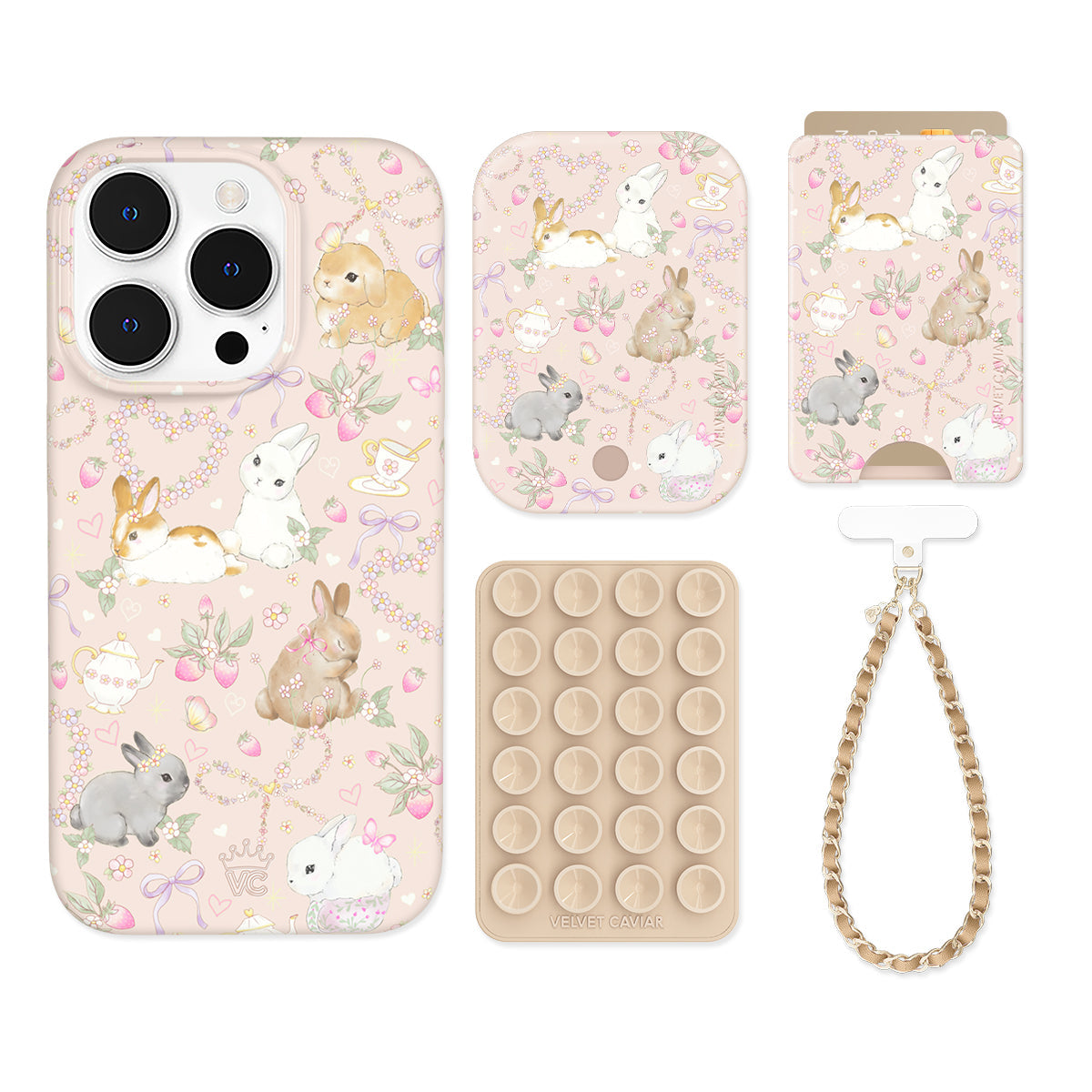 Bunnies & Bows iPhone Bundle Set - Wallet
