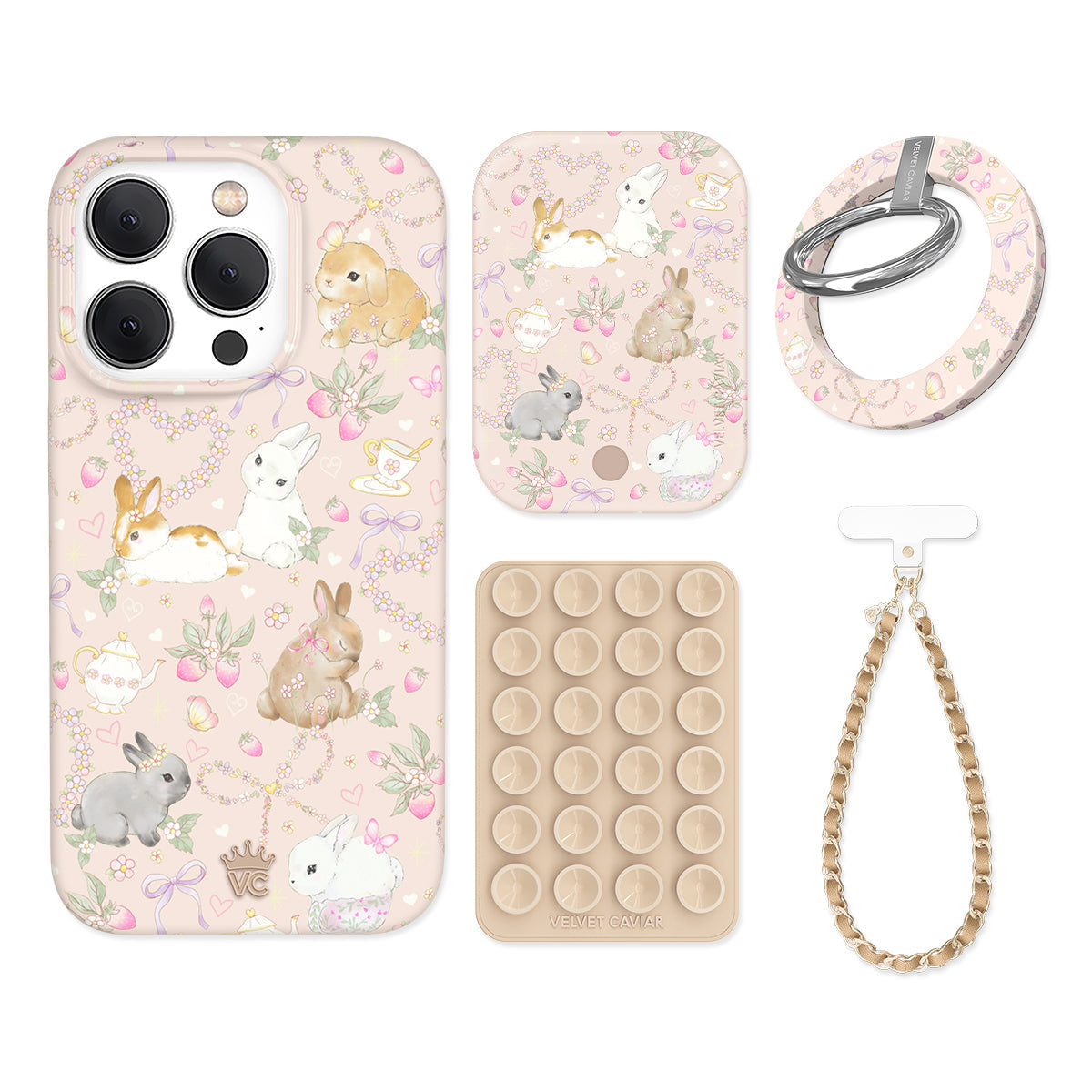 Bunnies & Bows iPhone Bundle Set - Grip