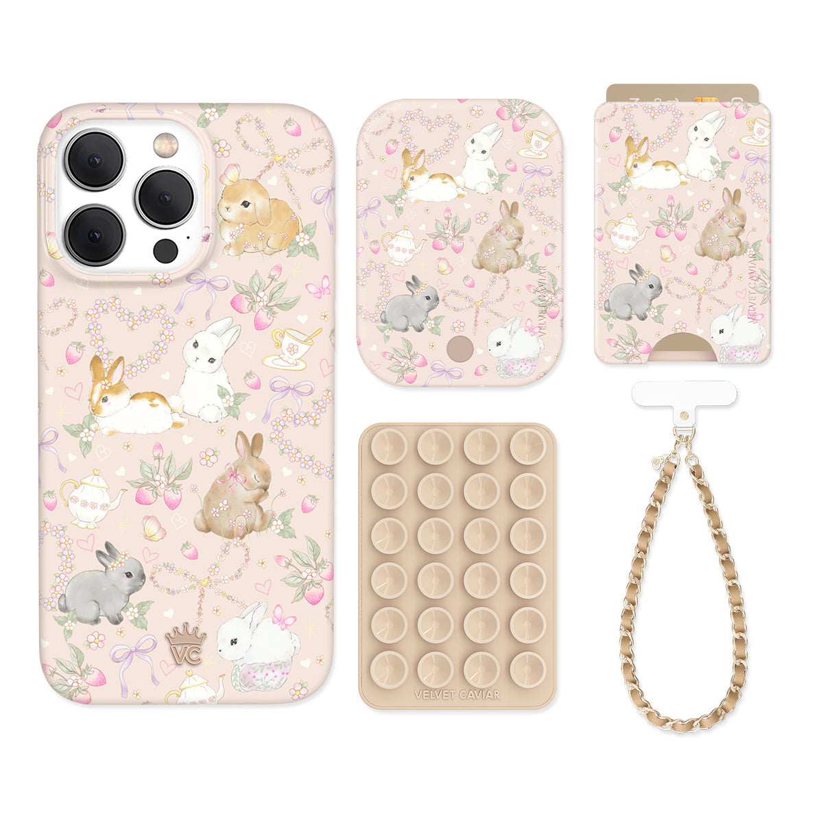 Bunnies & Bows iPhone Bundle Set - Wallet