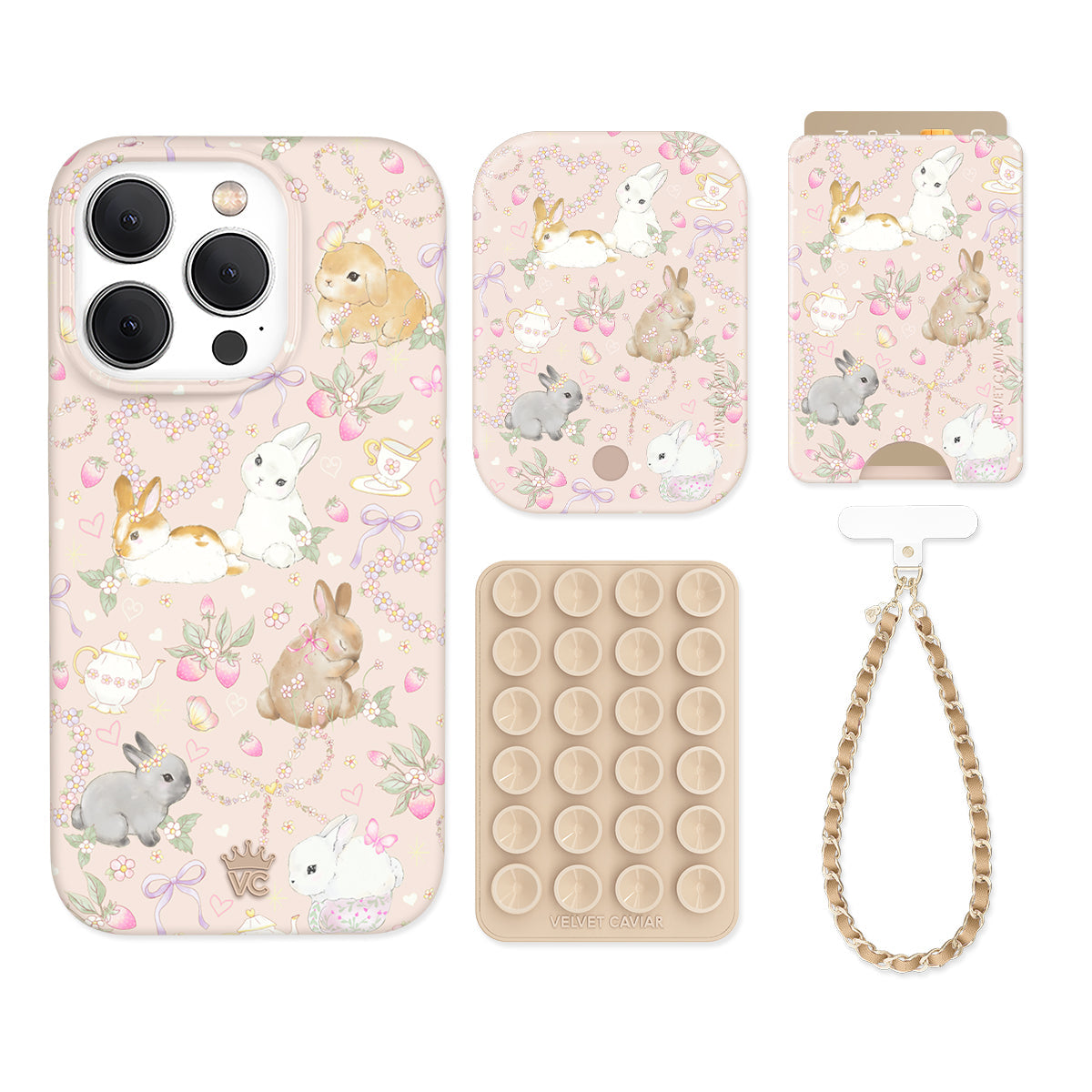 Bunnies & Bows iPhone Bundle Set - Wallet