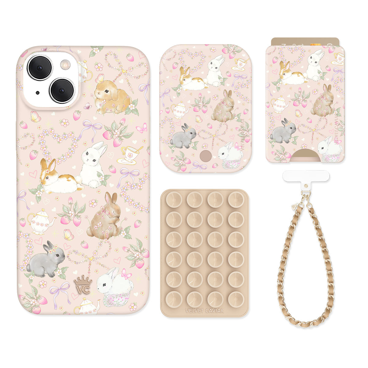 Bunnies & Bows iPhone Bundle Set - Wallet